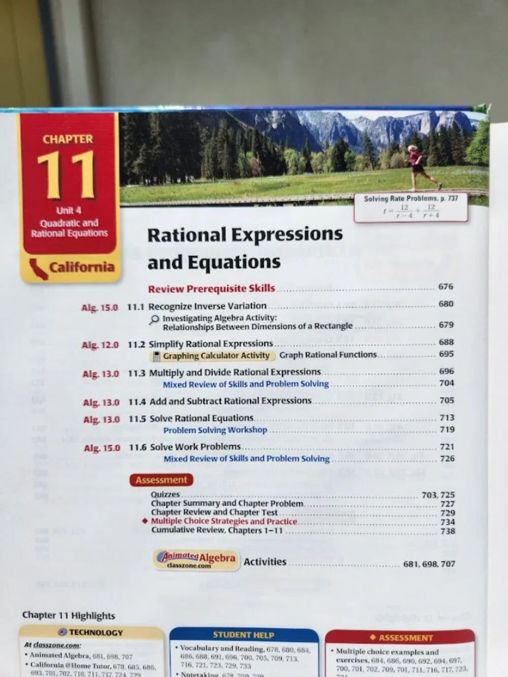 McDougal Littell Math Algebra 1 California Textbook Book Hardcover School Suppli